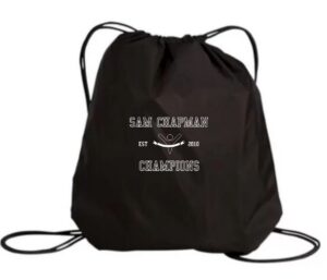#41- Black Nylon Cinch Pack- Printed