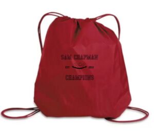 #42- Red Nylon Cinch Pack- Printed